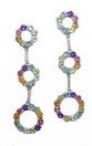 LDS RD MULT COLOR EARRINGS