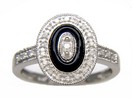 LDS ONYX & DIAMOND RING