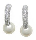 LDS PEARL & DIAMOND EARRINGS