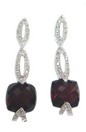 LDS GARNET & DIAMOND DROP EARRINGS