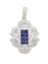 LDS P/C SAPPHIRE & DIAMOND PENDANT