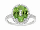 LDS PERIDOT & DIAMOND RING