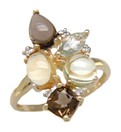 LDS MULTI QUARTZ & DIAMOND RING