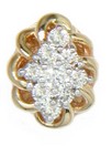 SOLID BACK DIAMOND CLUSTER SLIDE