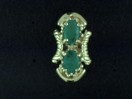 SOLID BACK SLIDE W/2 OVAL EMERALDS