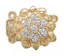 14K DIAMOND  CLUSTER CLASP