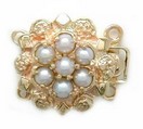 14K PEARL  CLUSTER CLASP