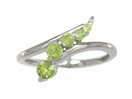 LDS PERIDOT & DIA JOURNEY RING