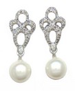 LDS PEARLS & DIAMOND EARRINGS