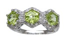 LDS PERIDOT & DIAMOND RING