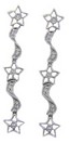 LDS DANGLIN STAR EARRINGS W/DIAMOND