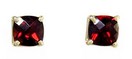 LDS ANT CUSH C/B GARNET EARRING