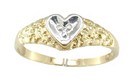 LDS 1 DIA HEART RING  SZ 3