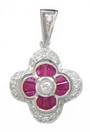 LDS RUBY & DIAMOND PENDANT