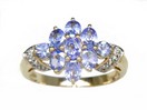 LDS TANZANITE & DIAMOND RING