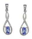 TANZANITE & DIAMOND EARRINGS