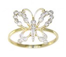 LDS DIAMOND BUTTERFLY RING