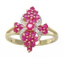 LDS RUBY & DIAMOND RING