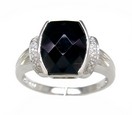 LDS HALF CHANNEL CUSH C/B ONYX RING