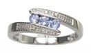 LDS TANZANITE & DIAMOND RING