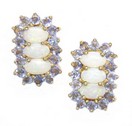 LDS OPAL & TANZANITE EARRINGS