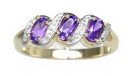 LDS OV AMETHYST & DIAMOND RING