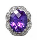 LDS OV C/B AMETHYST & DIA SLIDE