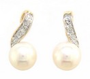 LDS PEARL & DIAMOND EARRINGS