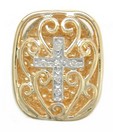 LDS SOL BACK FILIGREE SLIDE W/CROSS