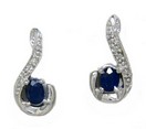 SAPPHIRE AND DIAMOND EARRINGS