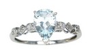 LDS P/S AQUA & DIAMOND RING