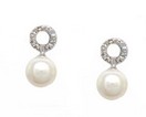 LDS PEARL & DIAMOND EARRINGS