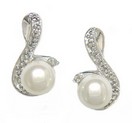 LDS PEARL & DIAMOND EARRINGS