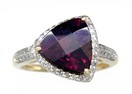 LDS TRILLION GRAPE GARNET & DIAMOND