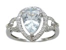 LDS P/S AQUA & DIAMOND RING